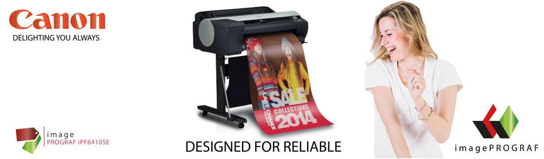 Canon ImagePROGRAF IPF6410 is a A2 A1 plotter, 24 inch printer with 6 colour ink printer