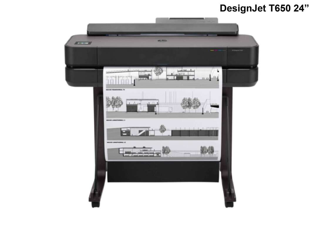 A1 Plotter Printer, 24 inch Printer, Large Format Plotter HP DesignJet T650 Printer