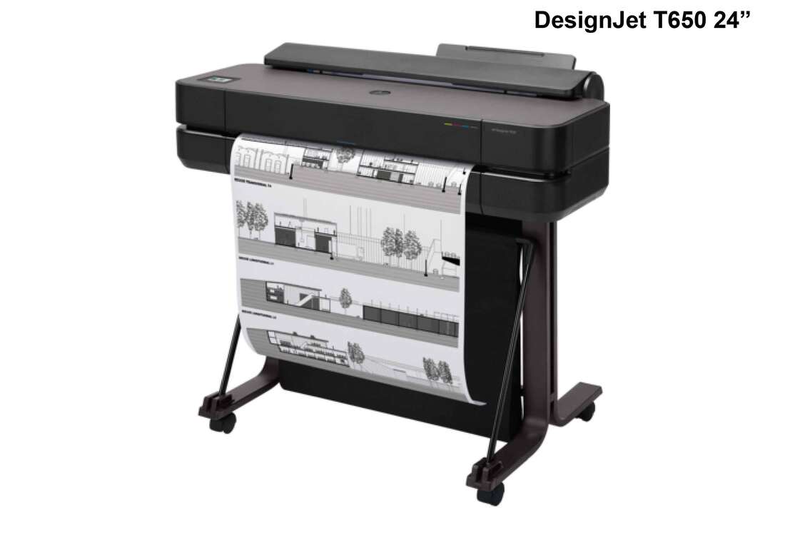 A1 Plotter Printer, 24 inch Printer, Large Format Plotter HP DesignJet T650 Printer