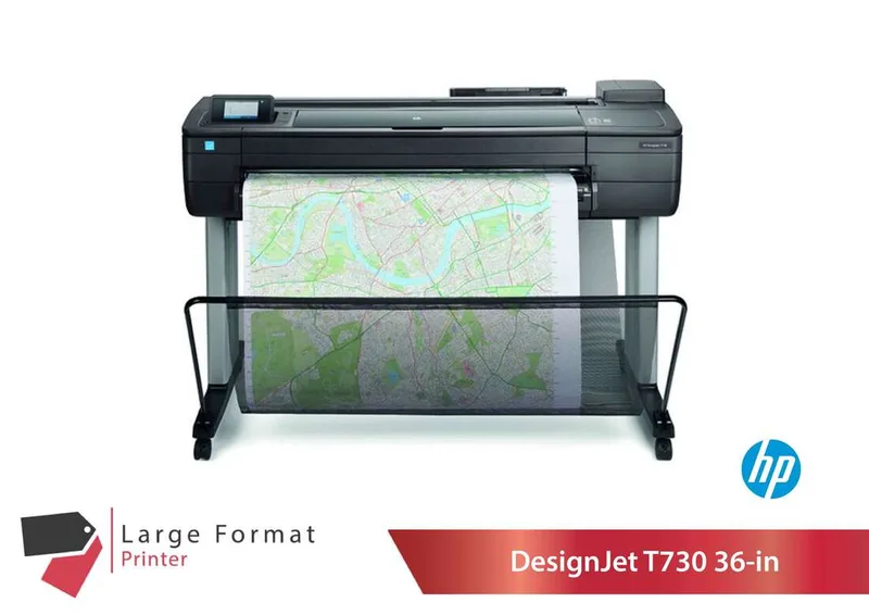 A0 Size Plotter Printer HP DesignJet T730 36-in Printer