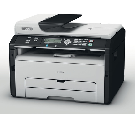 Small Laser Printer All In One A4 Black and White Ricoh SP204SN