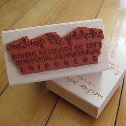 Red Rubber Stamp-Life time warranty