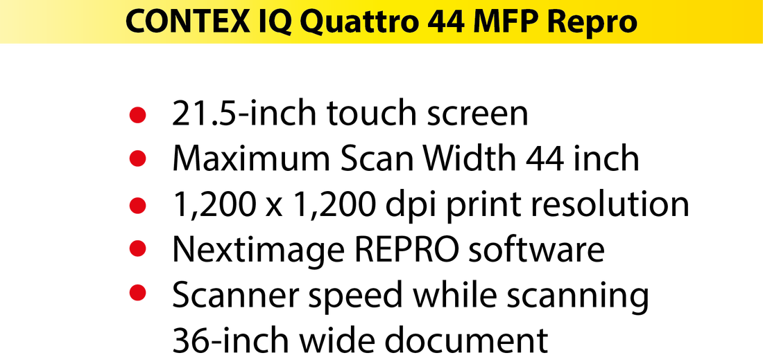 Contex IQ Quattro 44 MFP Repro is a B0 Size 44 inch Scanner Fit To Any Plotter