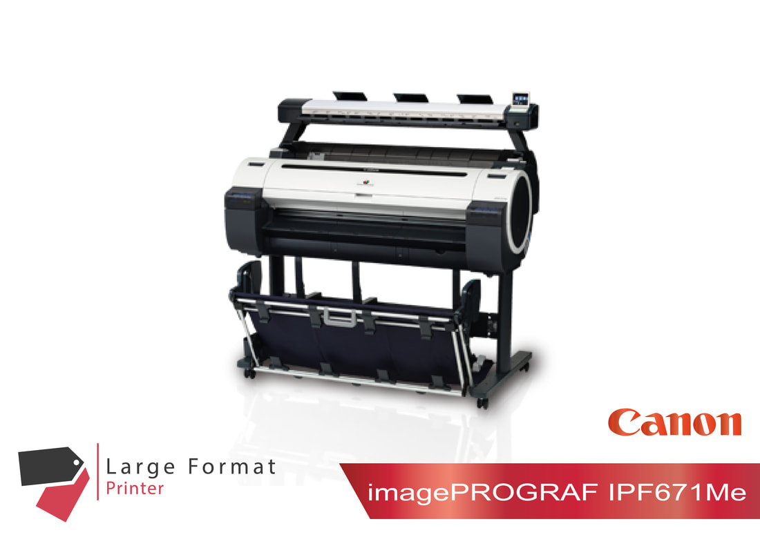 A1 Plotter Photocopy Machine Canon imagePROGRAF IPF671Me